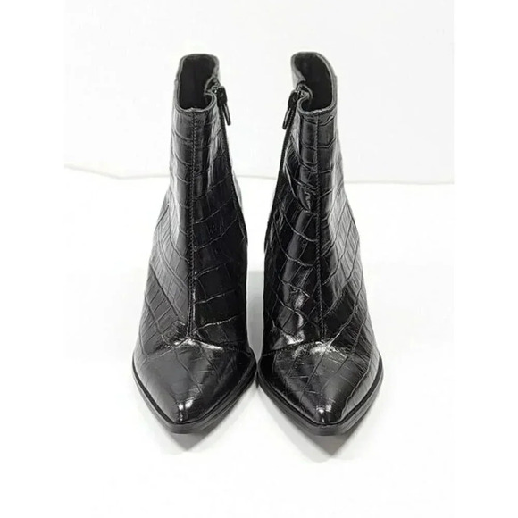 Jaggar Women's Grounded Croc Embossed Black Leather Booties Size 35 (MSRP $208) - Picture 4 of 10